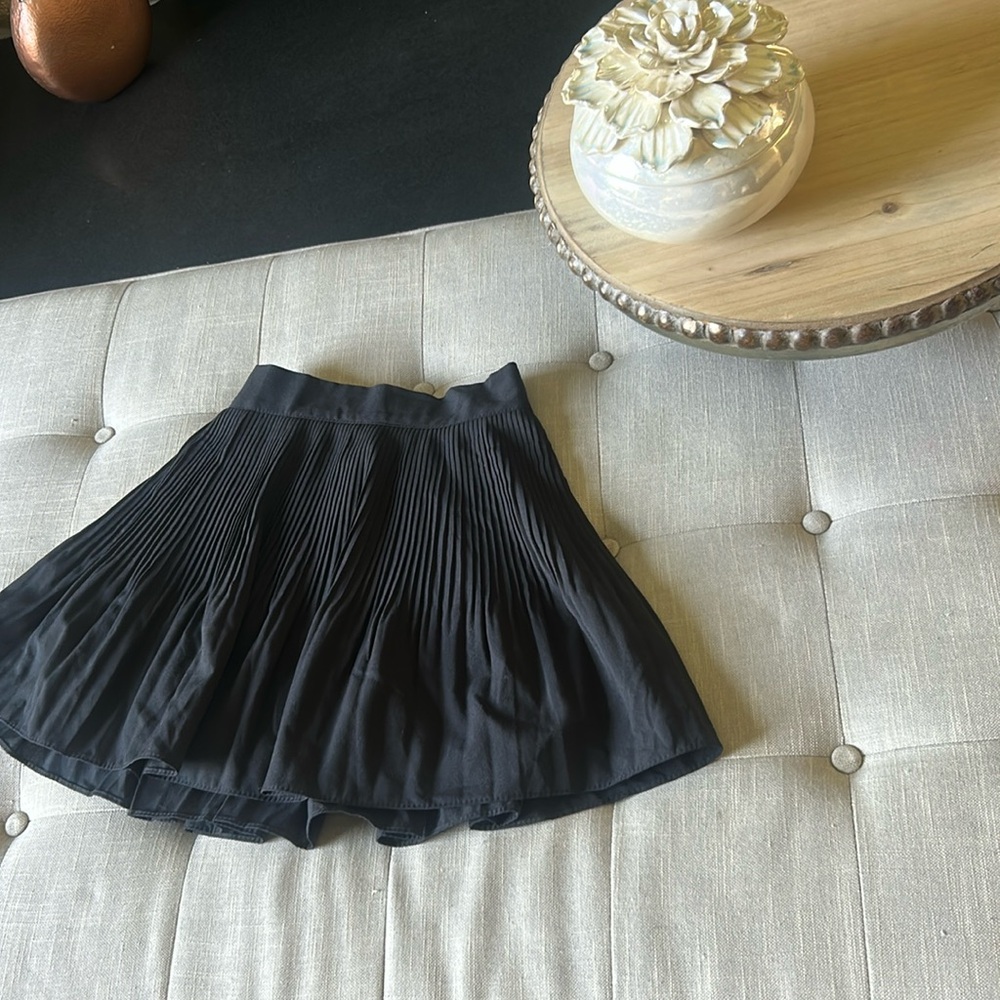 Storets Black Pleated Mini Skirt Size S/M